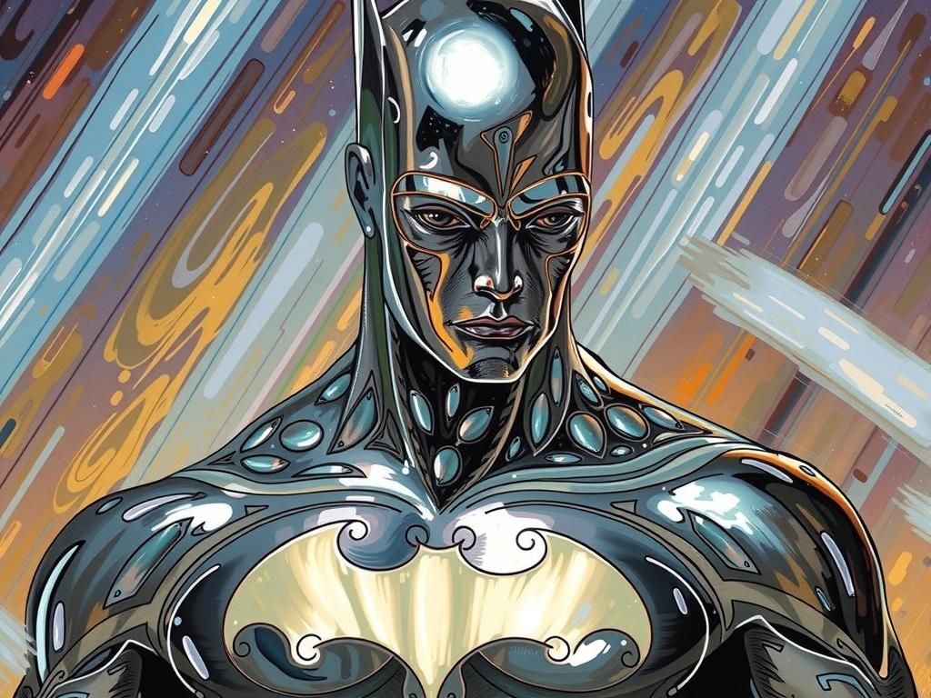 Art Nouveau Night Sky Oil Painting