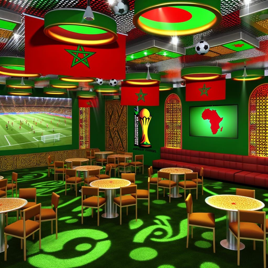 Moroccan Futsal Cafe for AFCON Viewing