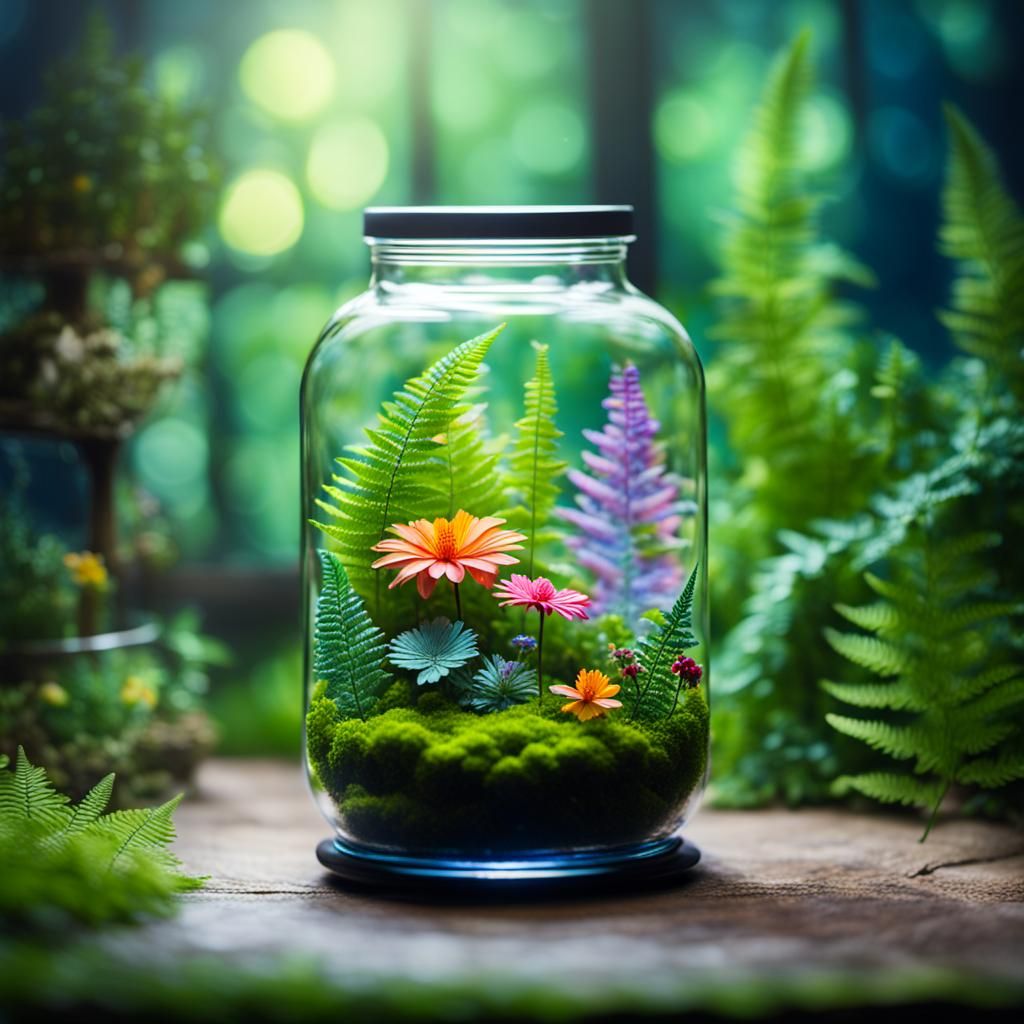 Garden Diorama Suspended in Deep Universe