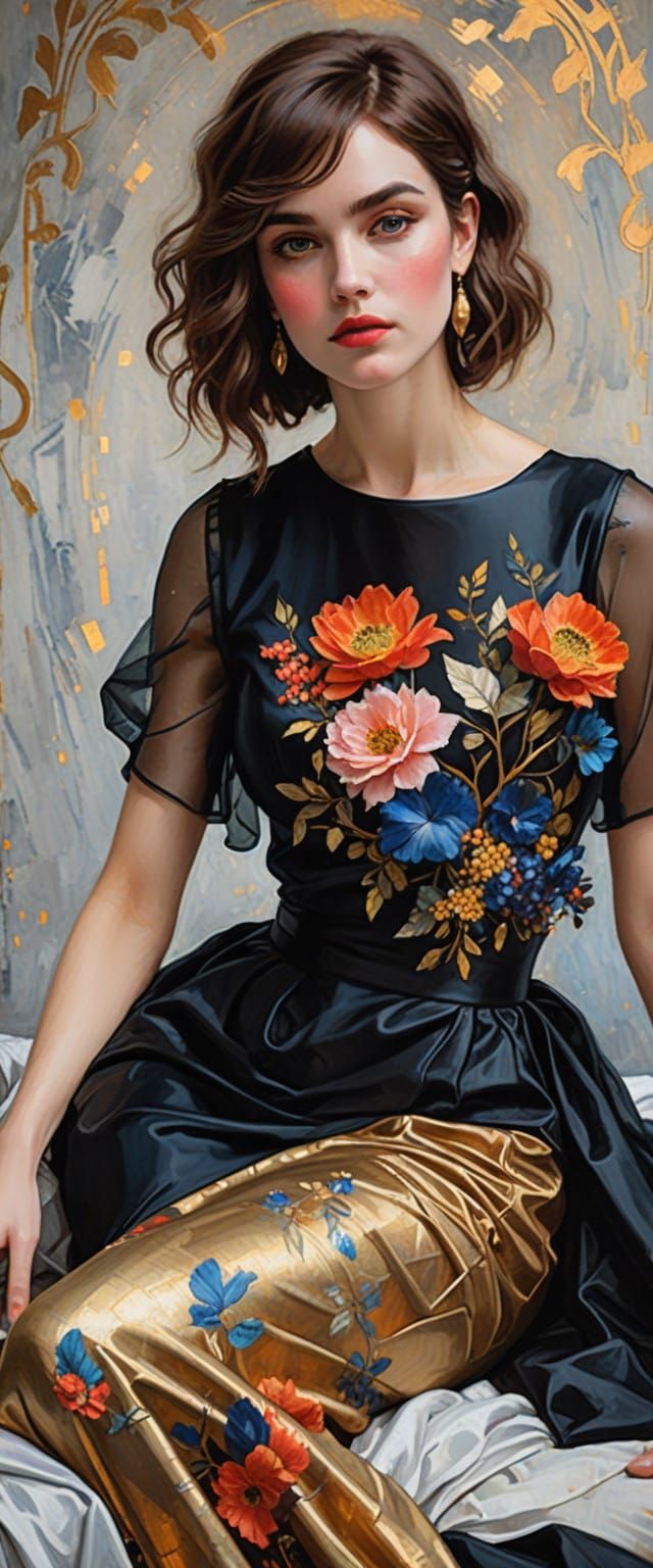 Sensual Renaissance Beauty in Golden Light