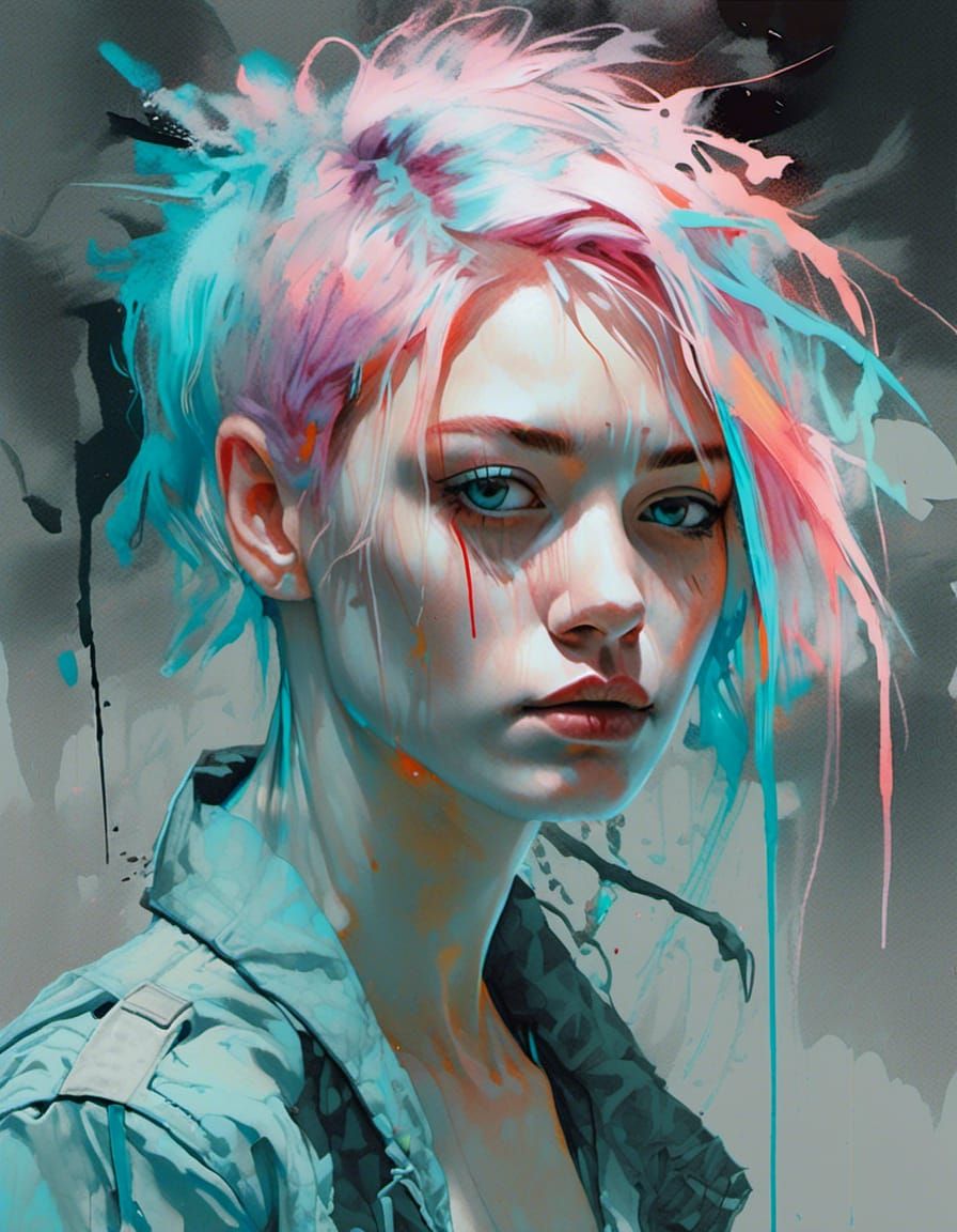 Hyper-Realistic Cyberpunk Dream Girl