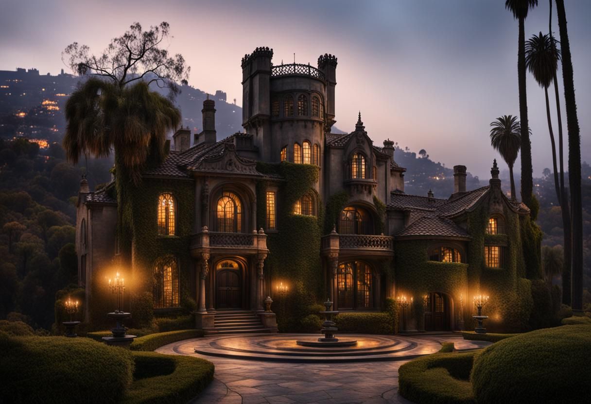 Gothic Ventrue Mansion in Dark Hollywood Hills