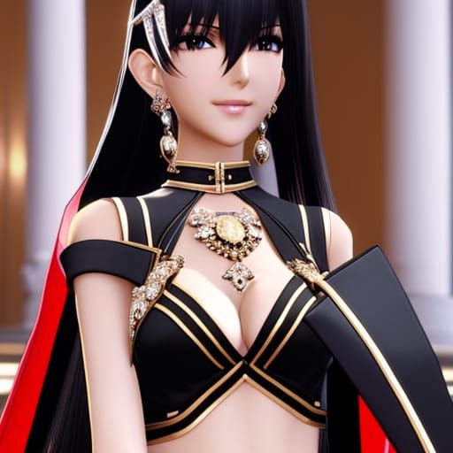 Tifa Lockhart in Formal Dress, 2D Anime Style