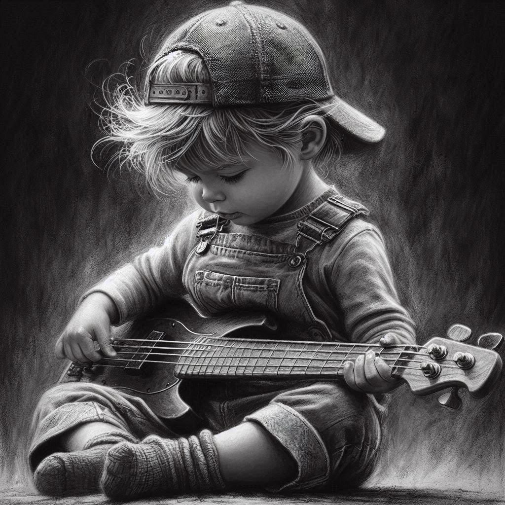 Classic Charcoal Drawing on Paper