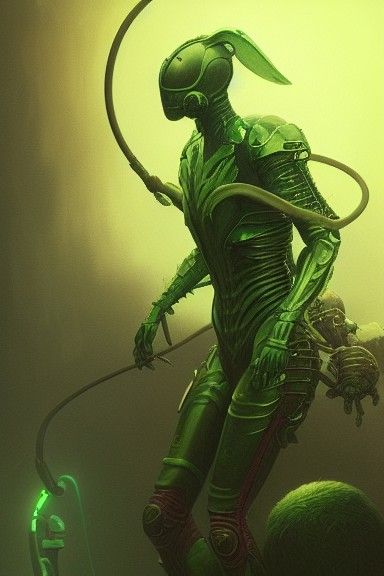 Neon Venus Fly Trap in Gleaming Armor