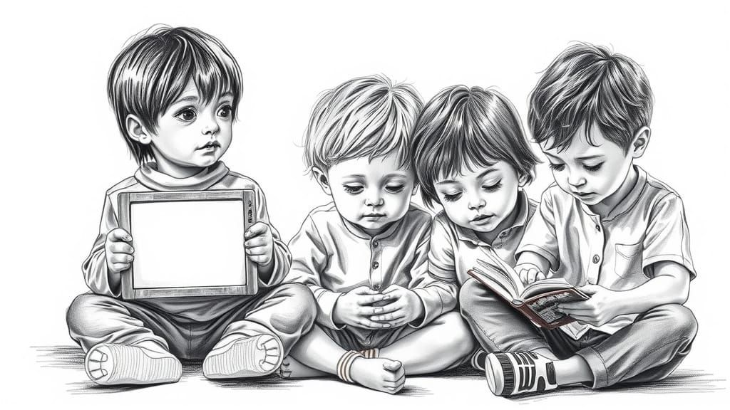 Isolated Child Confronts Screen Addiction in Haunting Black-...