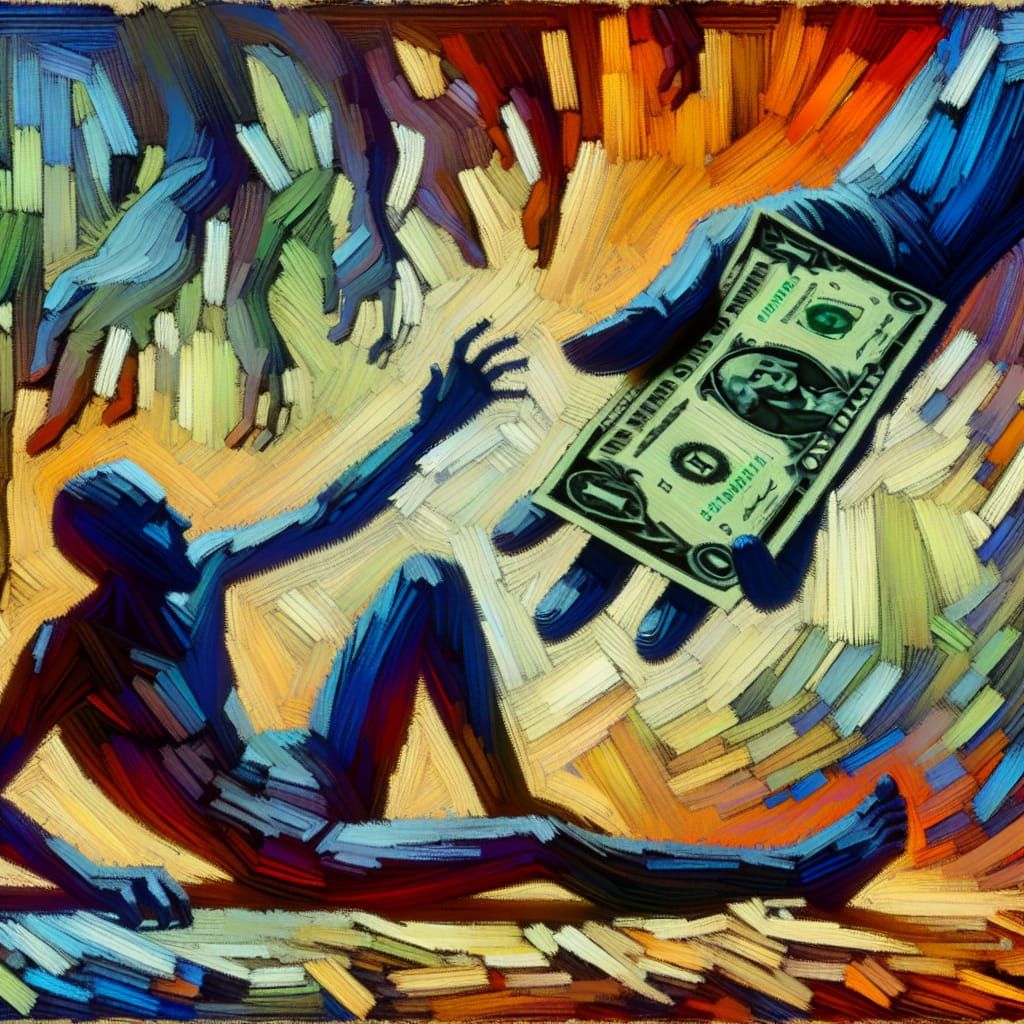 Desperate Grasp: Abstract Expression of Economic Survival