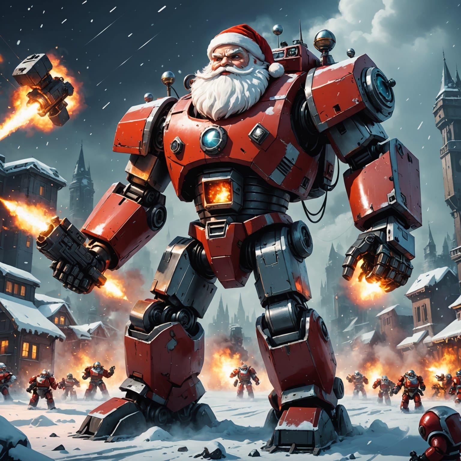 Evil Robot Santa Claus Destroys World