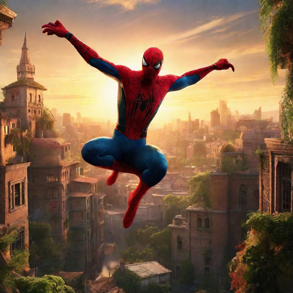Spider-Man Swings Through Ancient Mystical City