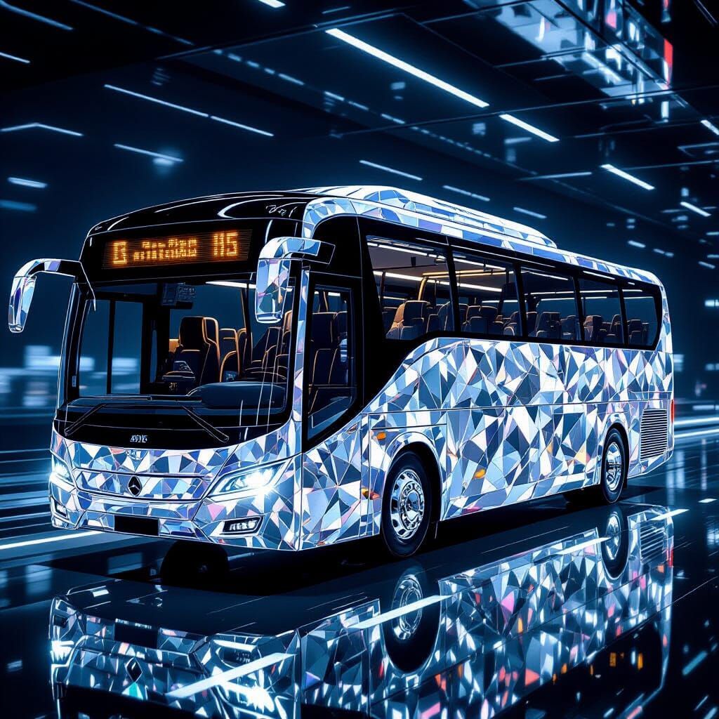 Diamond Bus: Futuristic Luxury Crafted from Gems