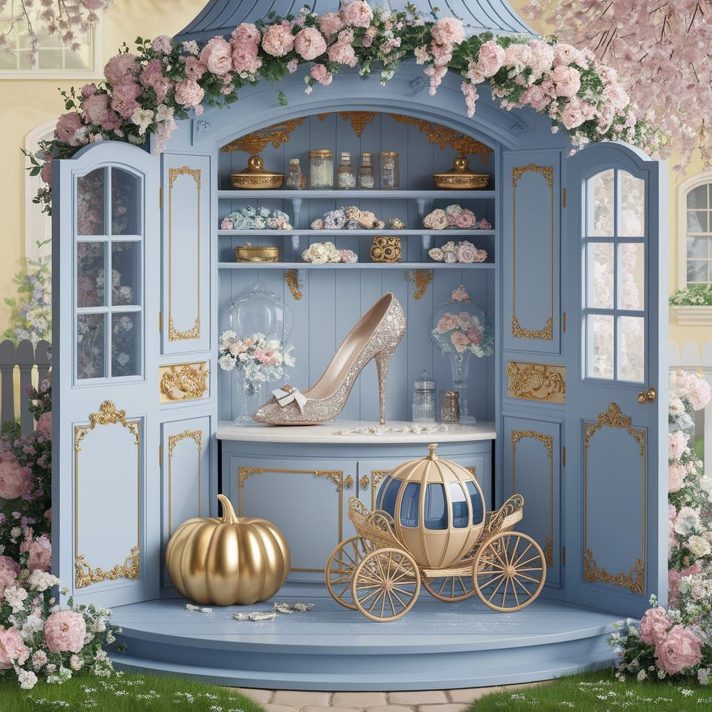 Cinderella's Whimsical French Cottage in Vibrant Springtime ...