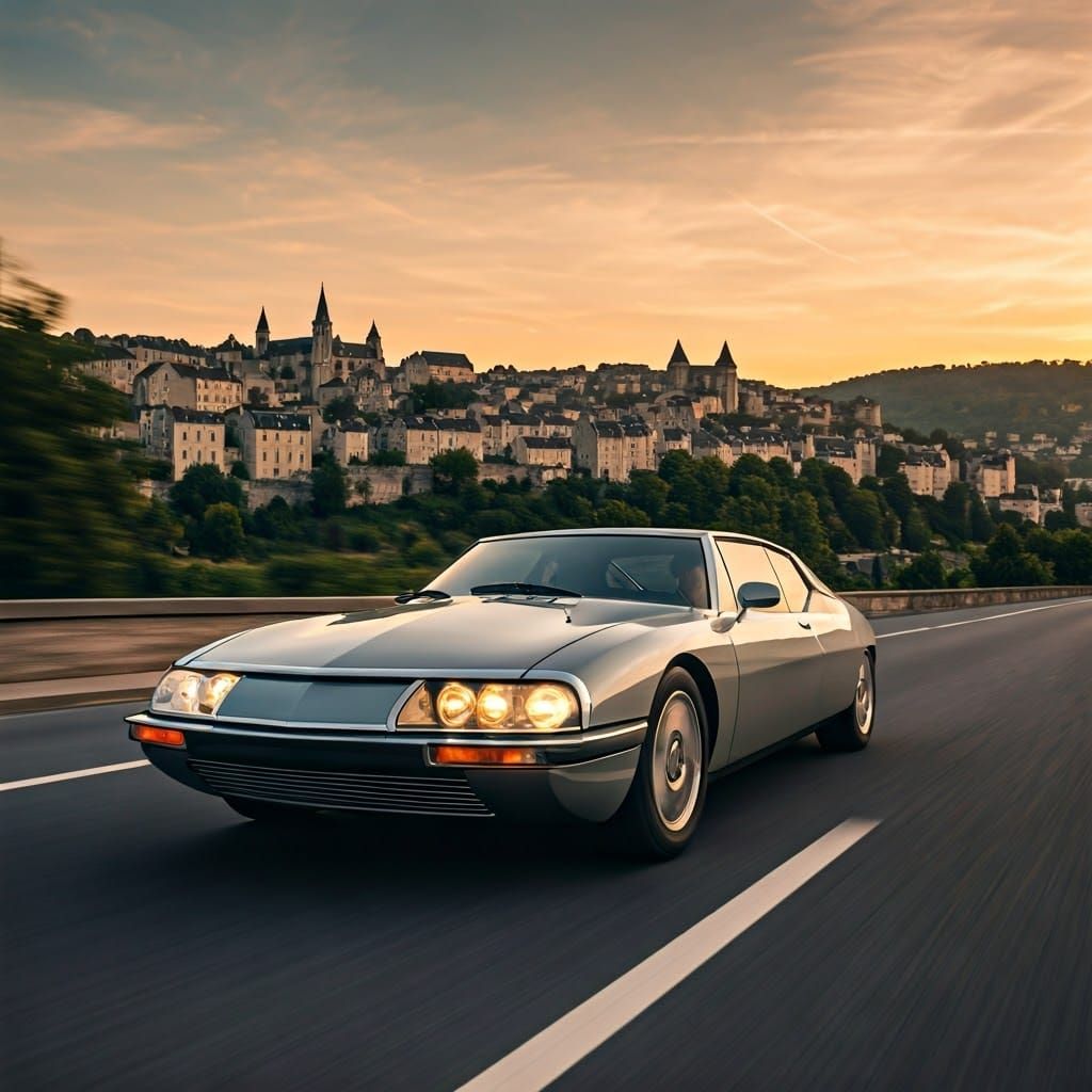 Futuristic Citroën SM Concept Car in Saint Etienne