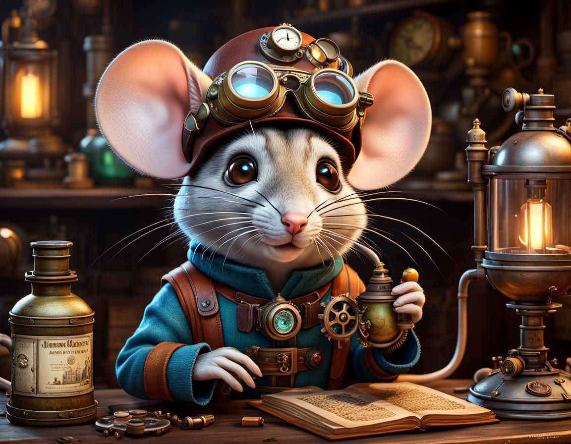 Mouse Artificer in Steampunk Fantasy Workshop