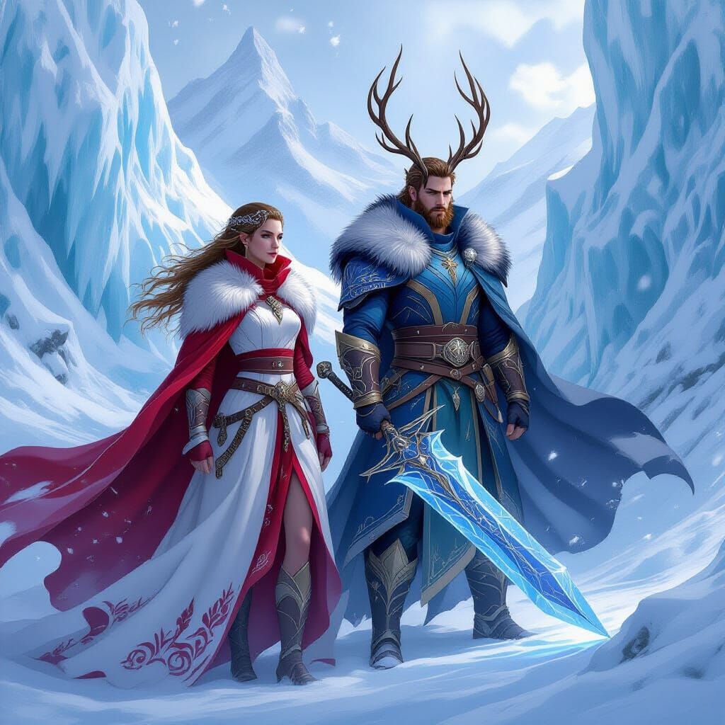 Ice and Fire Gods: Majestic Stag Siblings