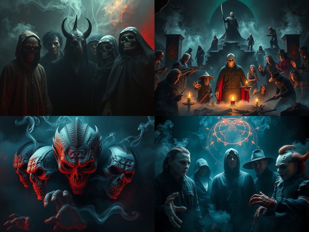 Horror Icons Unite in Mysterious, Smoky Darkness