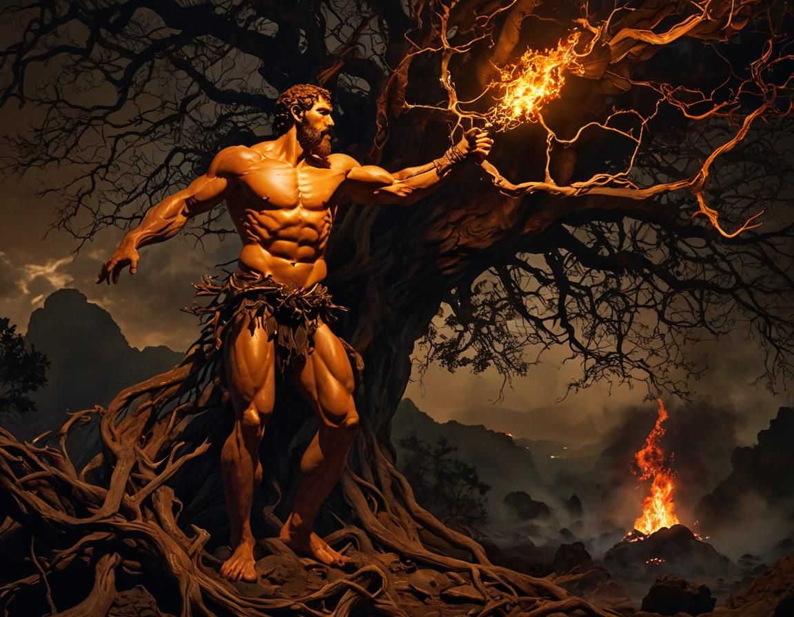 Heracles Rescues Theseus from the Underworld