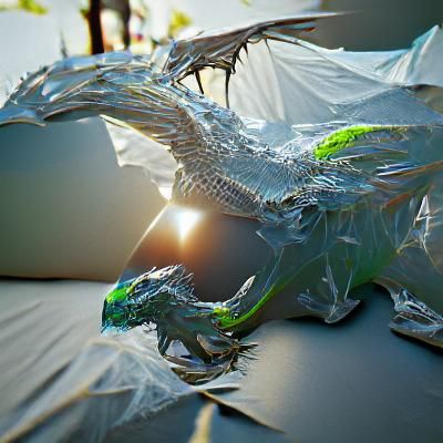 Plastic Dragon 8K 3D Render