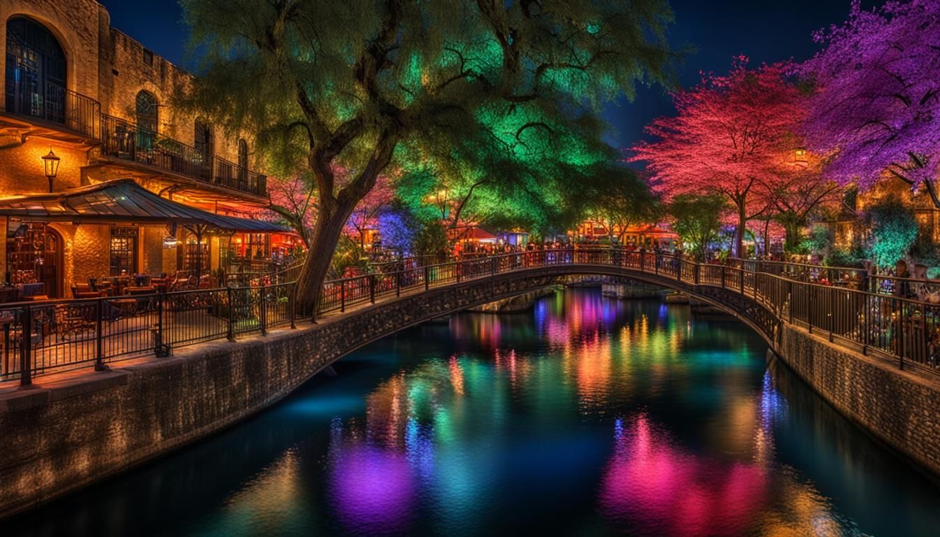 San Antonio River Walk at Night: Dramatic Photography