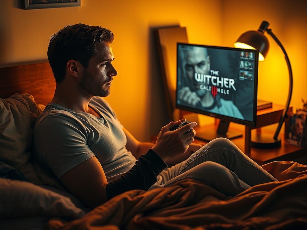 Henry Cavill in Cozy Gaming Oasis