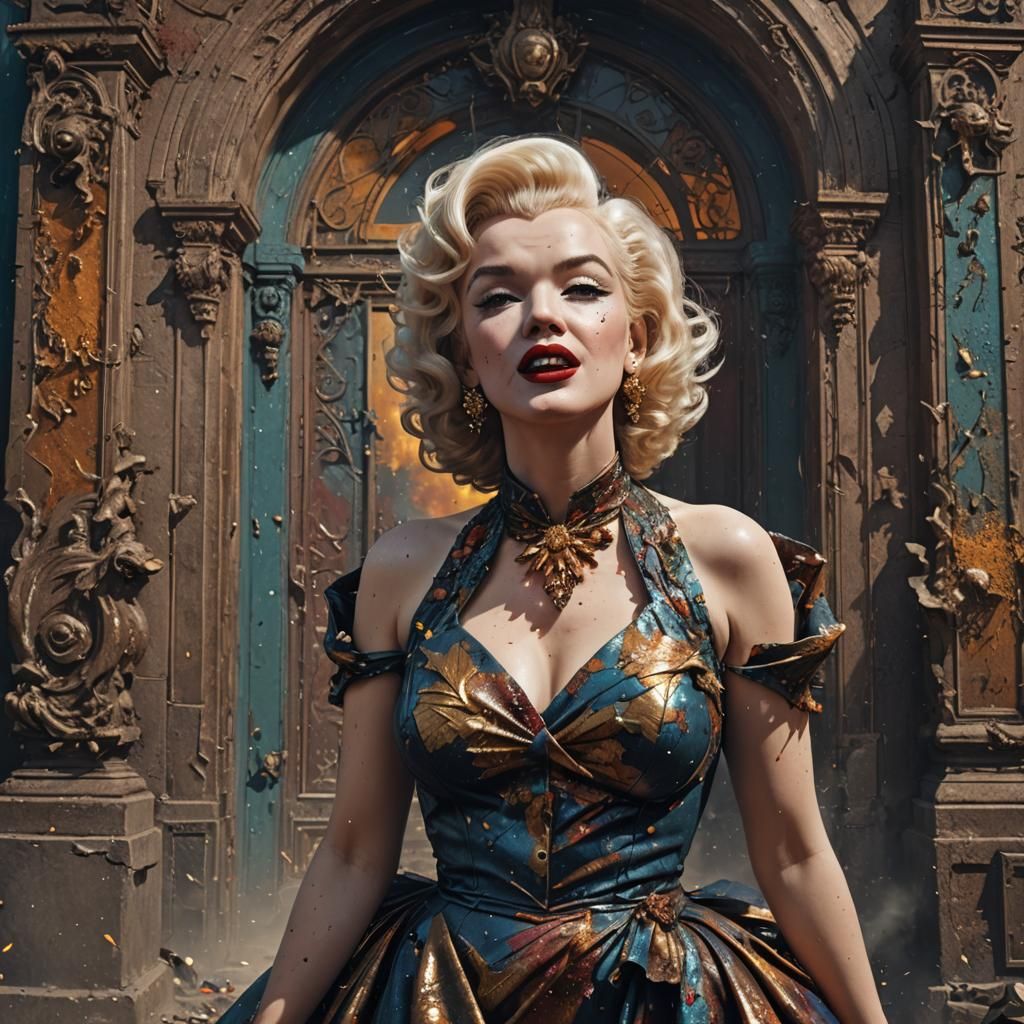 Marilyn Monroe in Garter Belt: Fantasy Concept Art