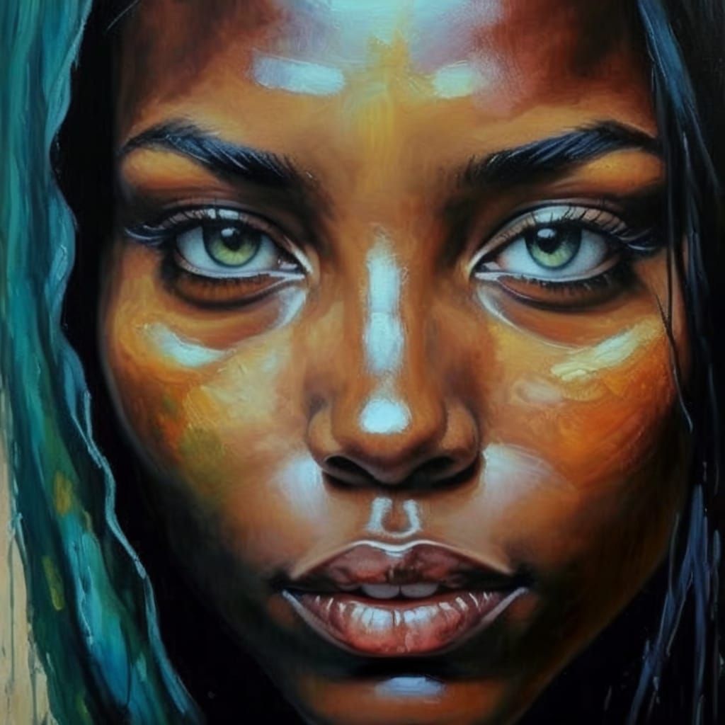 Realistic Oil Painting Portrait of a Woman