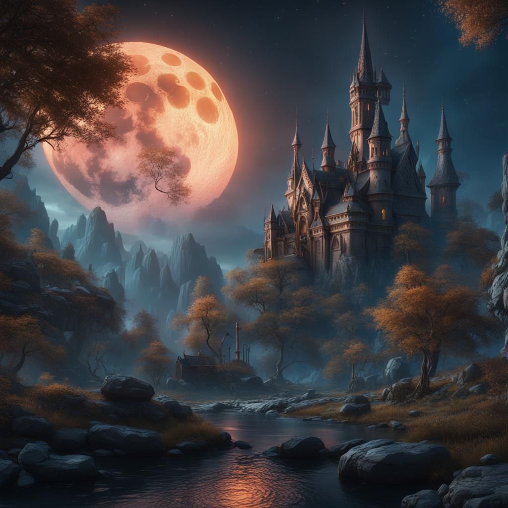 Magic Moon Fantasy Concept Art
