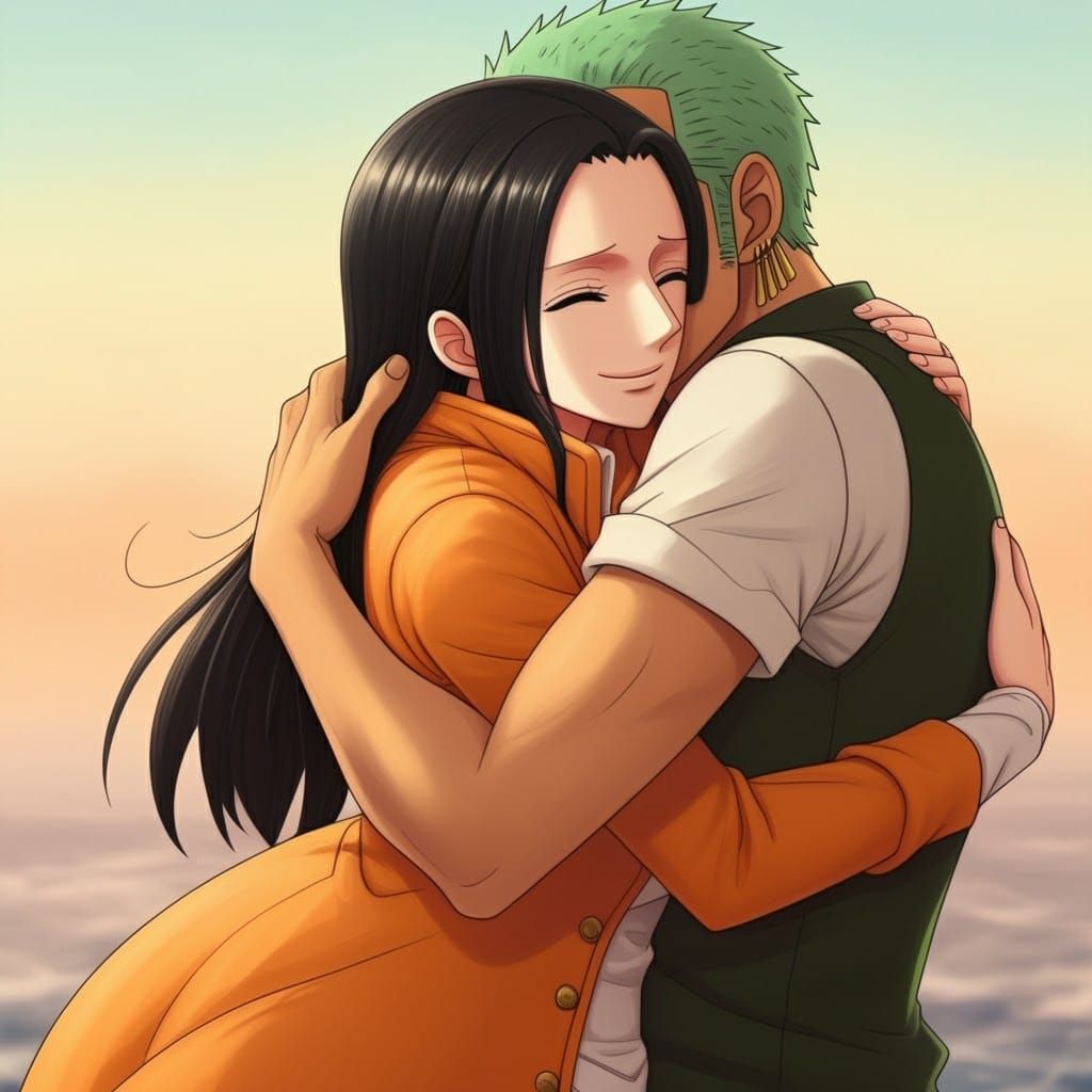 Nico Robin and Zoro: a One Piece Embrace