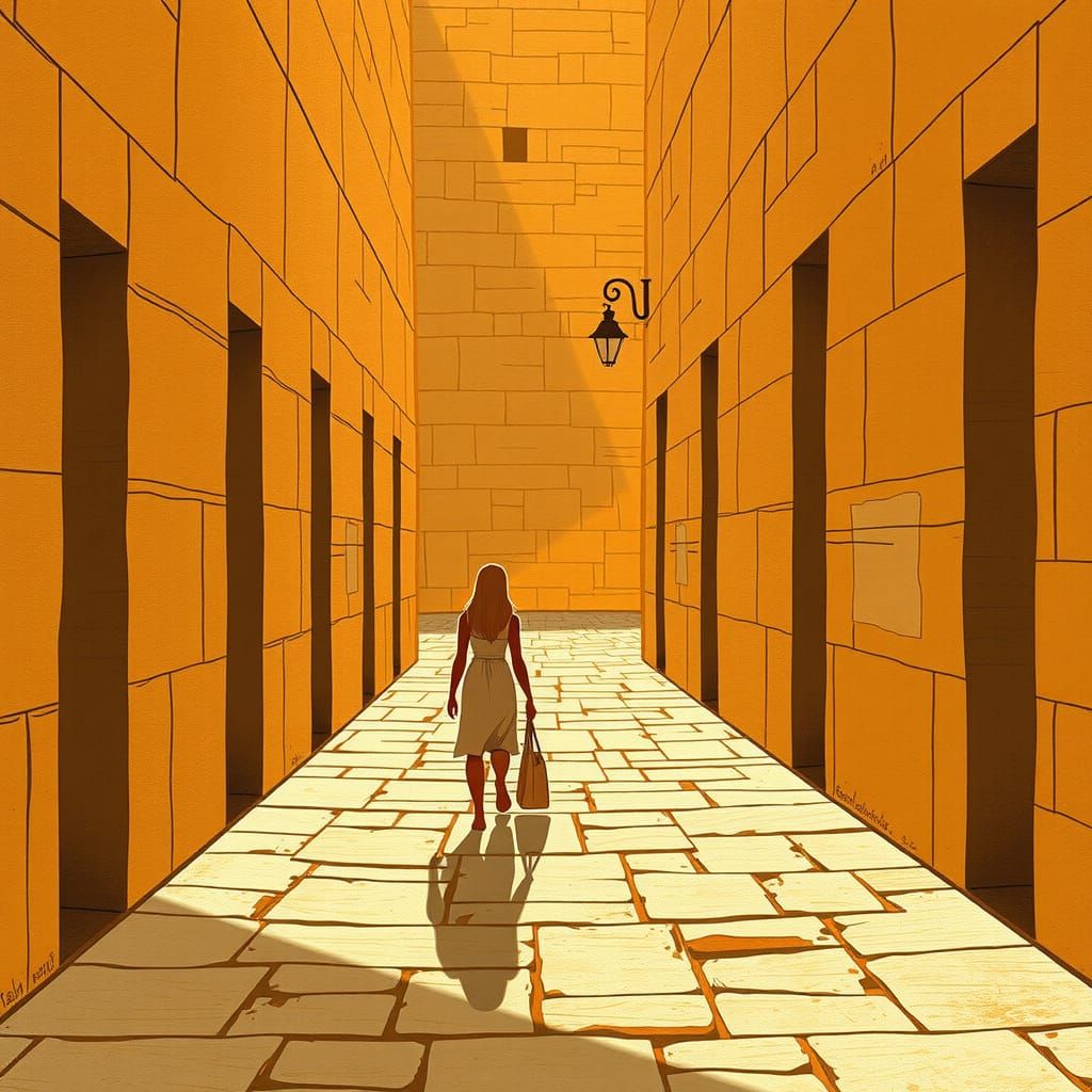 Egyptian Tomb Meets De Chirico and Klee