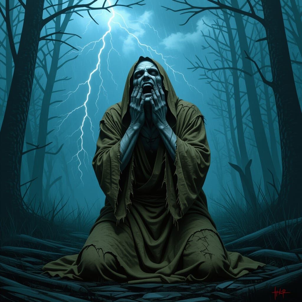 Tortured Vampire Screaming in Anguish