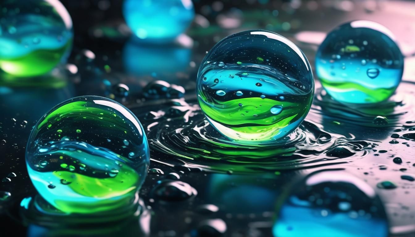 Abstract Sci-Fi Interface in Jewel Tones