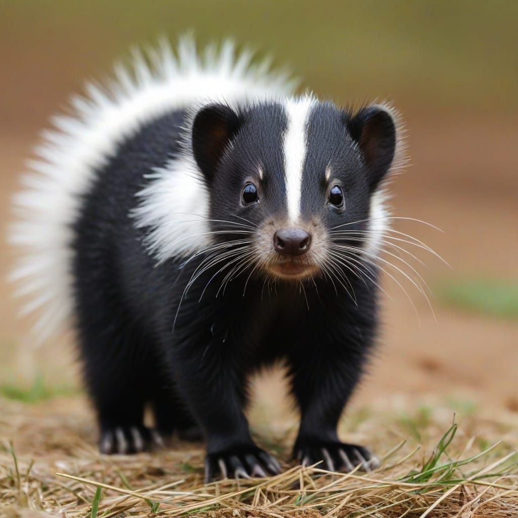 AI-Generated Cute Skunk Image