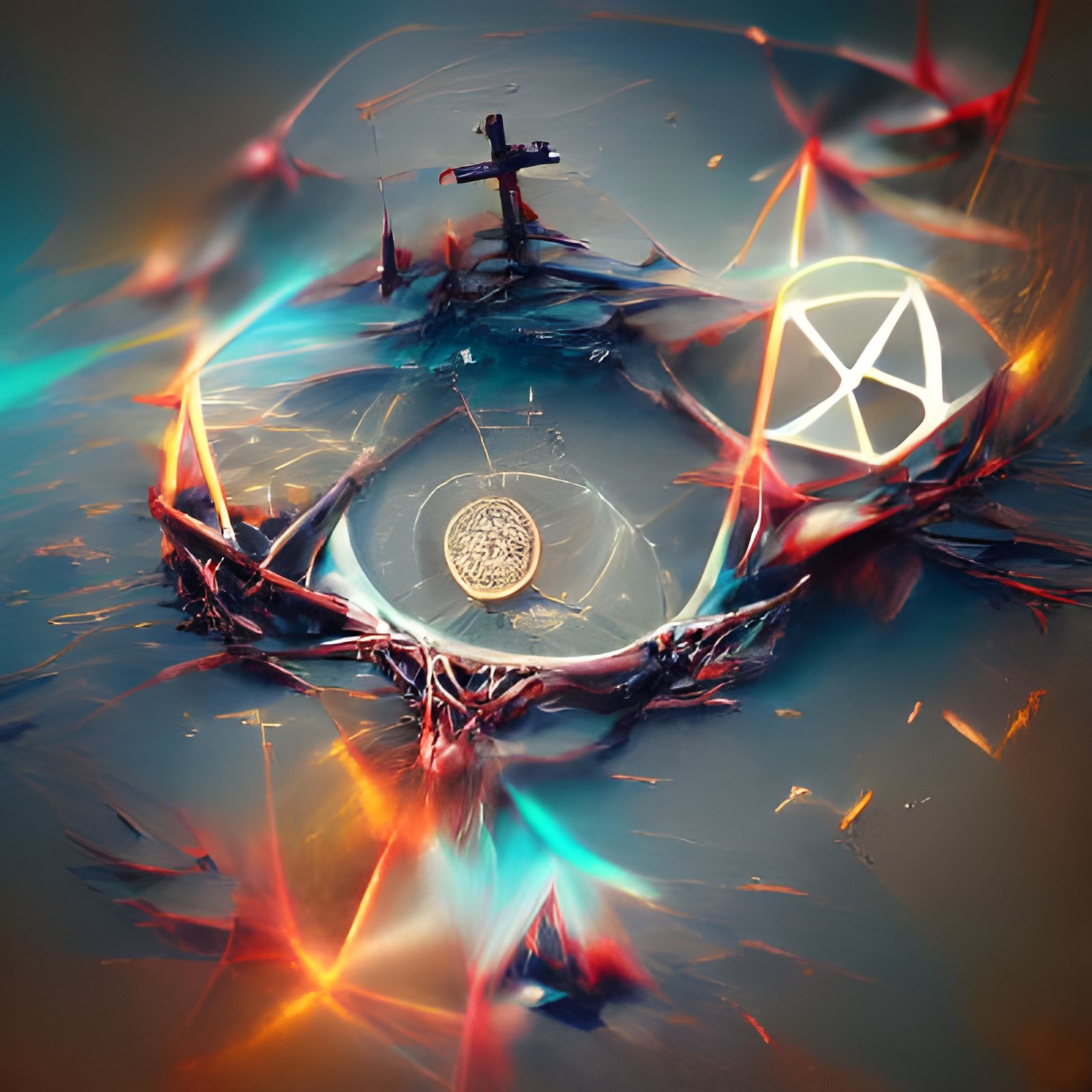 Abstract Pentacle Design: Minimalist Symbolism