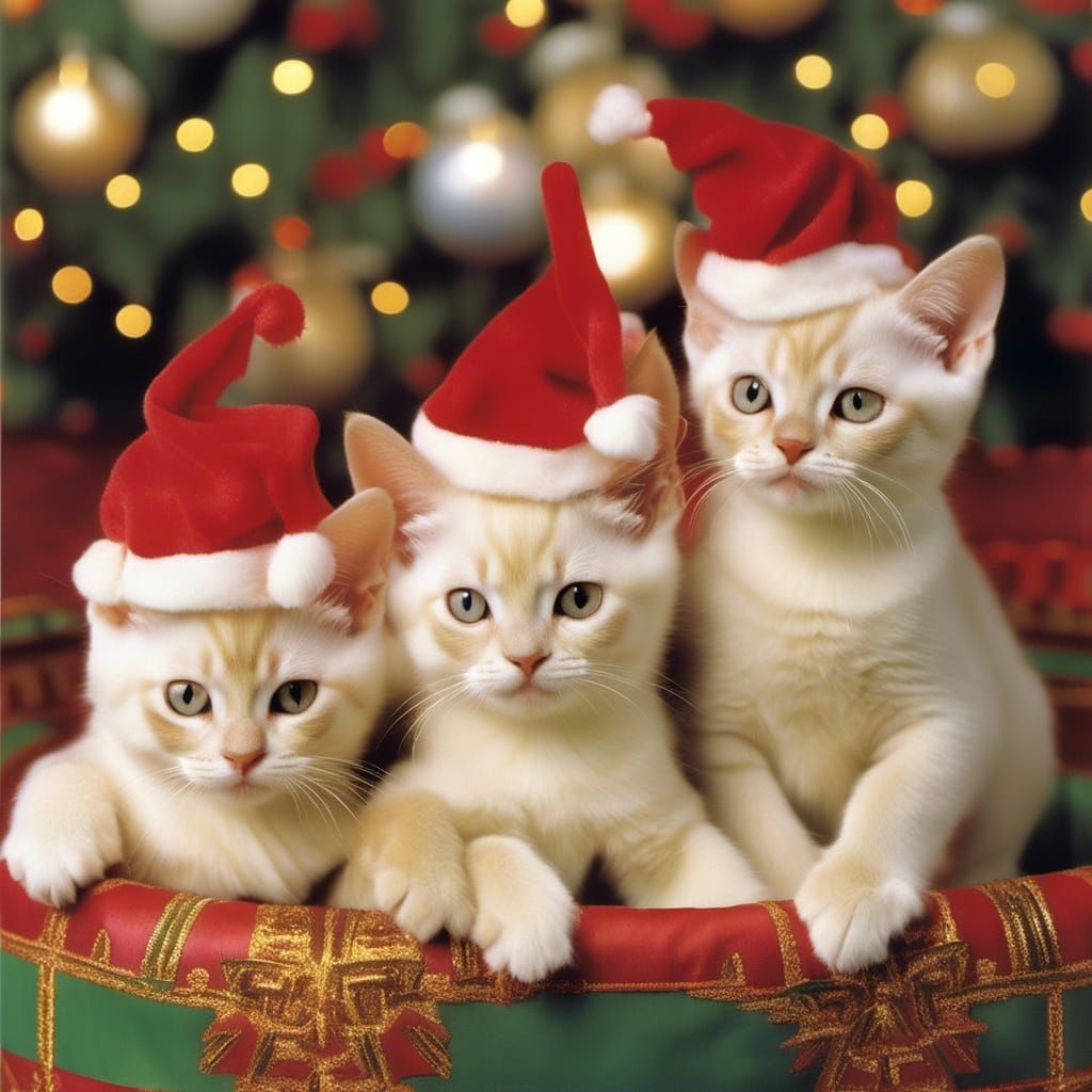 Burmese Kittens Celebrate Christmas in Australia