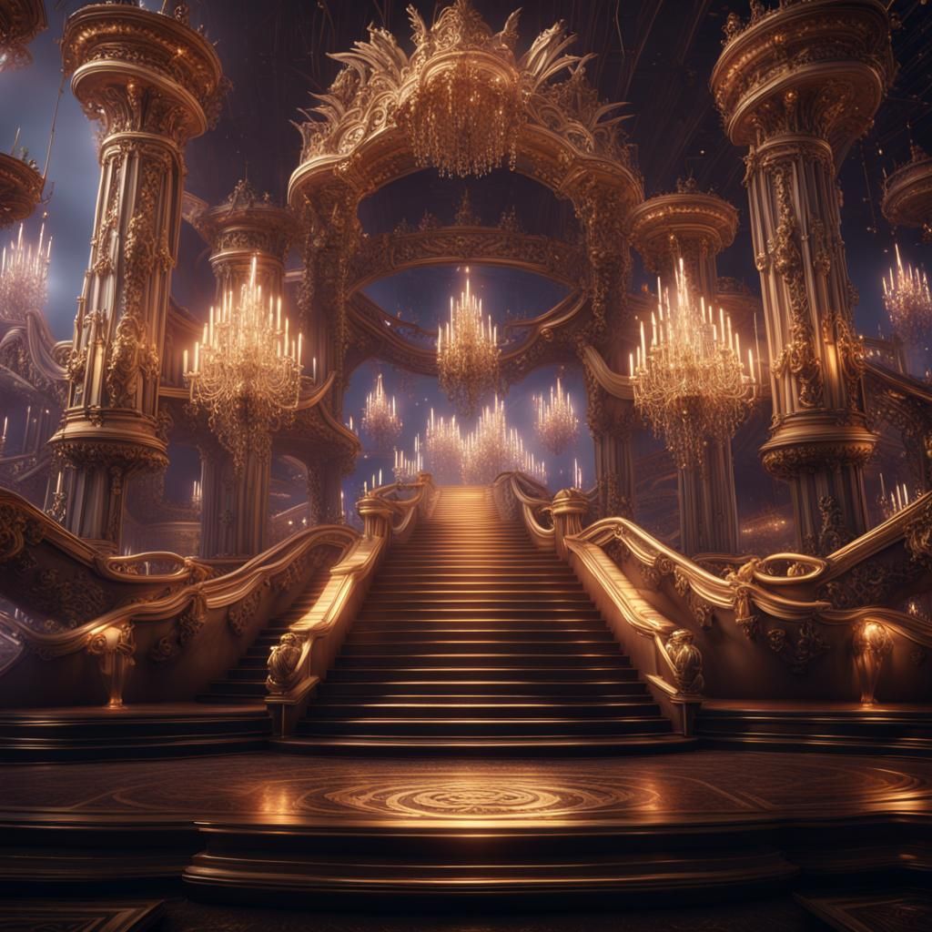 Glamorous Awards Ceremony: Detailed Matte Painting