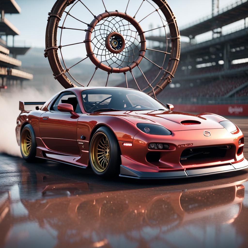 Futuristic Mazda RX7 Drifting on Dreamcatcher Track