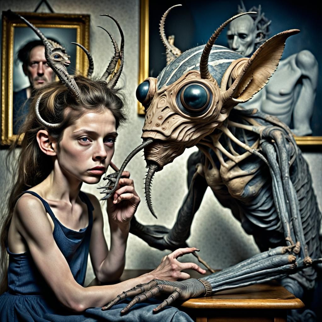 Exotic Portraits of People and Surreal Galaxy Creatures