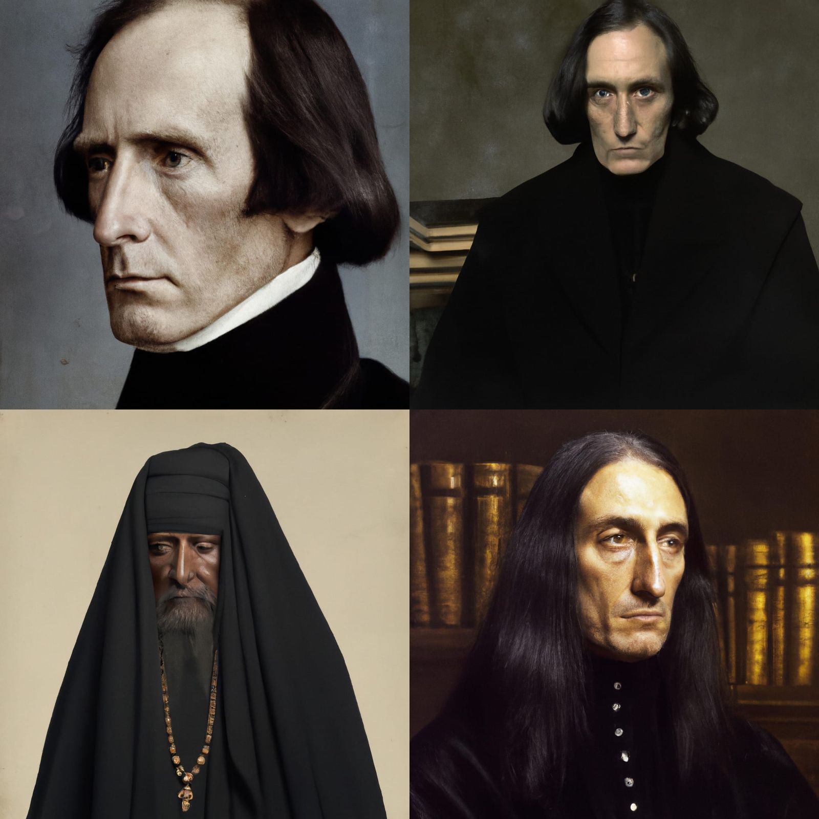 Studio Portrait of a Man in Dark Robes