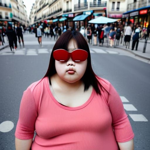 Korean Woman with Sunglasses in Paris: Realistic 8K Photo
