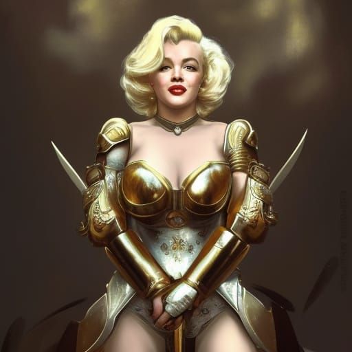 Marilyn Monroe as Armored Warrior