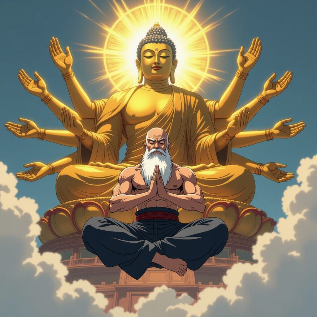 Hunter x Hunter Battle: Netero Meditating vs Meruem