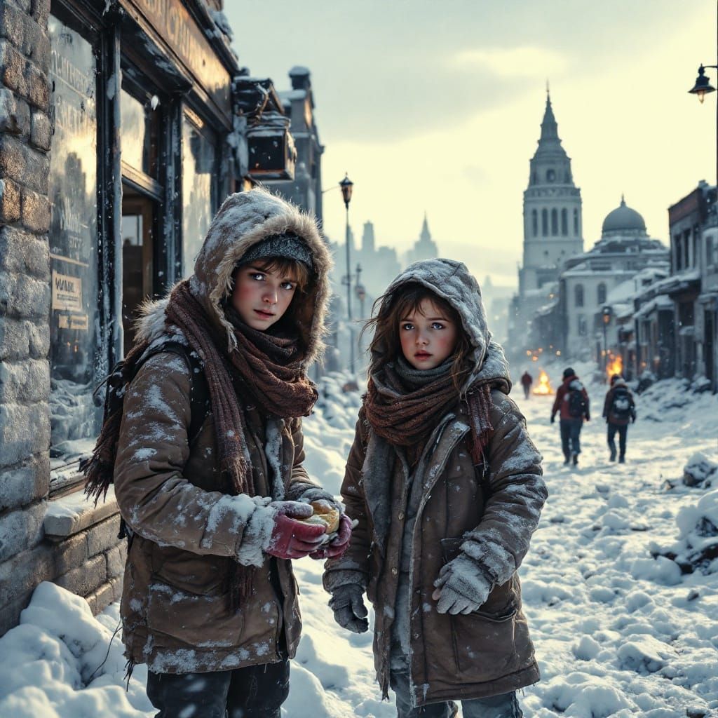 Dystopian Winter Ruins of Los Angeles