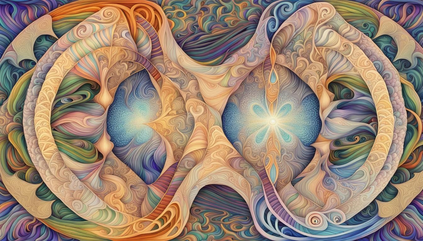 Wallaroo in Geometric Quantum Zentangle Style