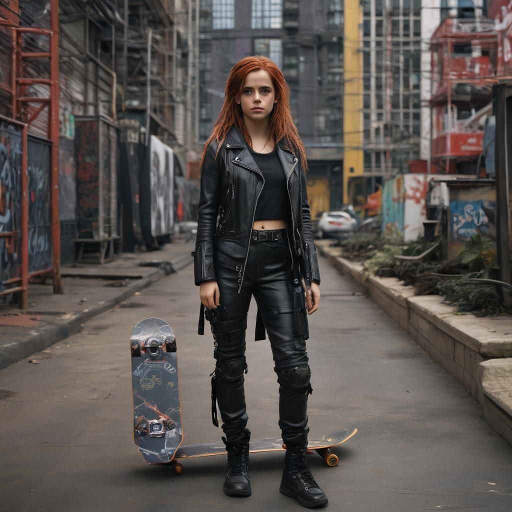 Emma Watson in Cyberpunk Style with Dreadlocks