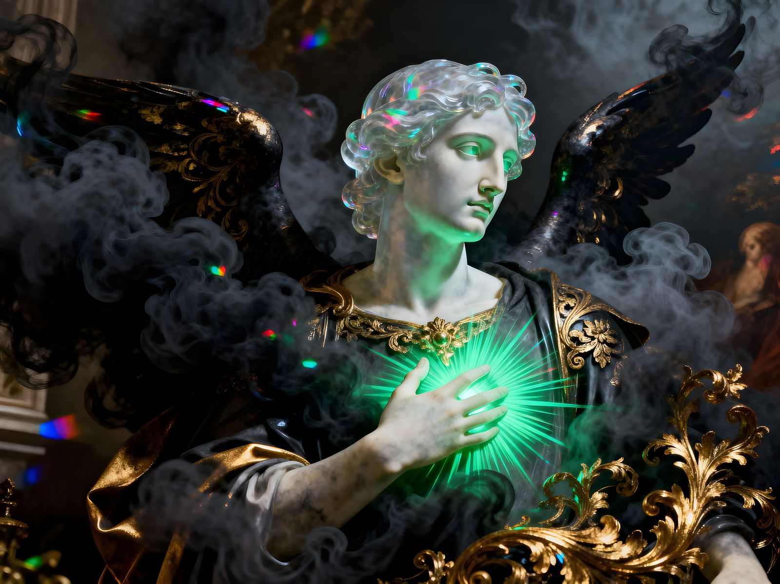 Archangel Raphael Emerges From Baroque Chaos in 3D Anaglyph ...