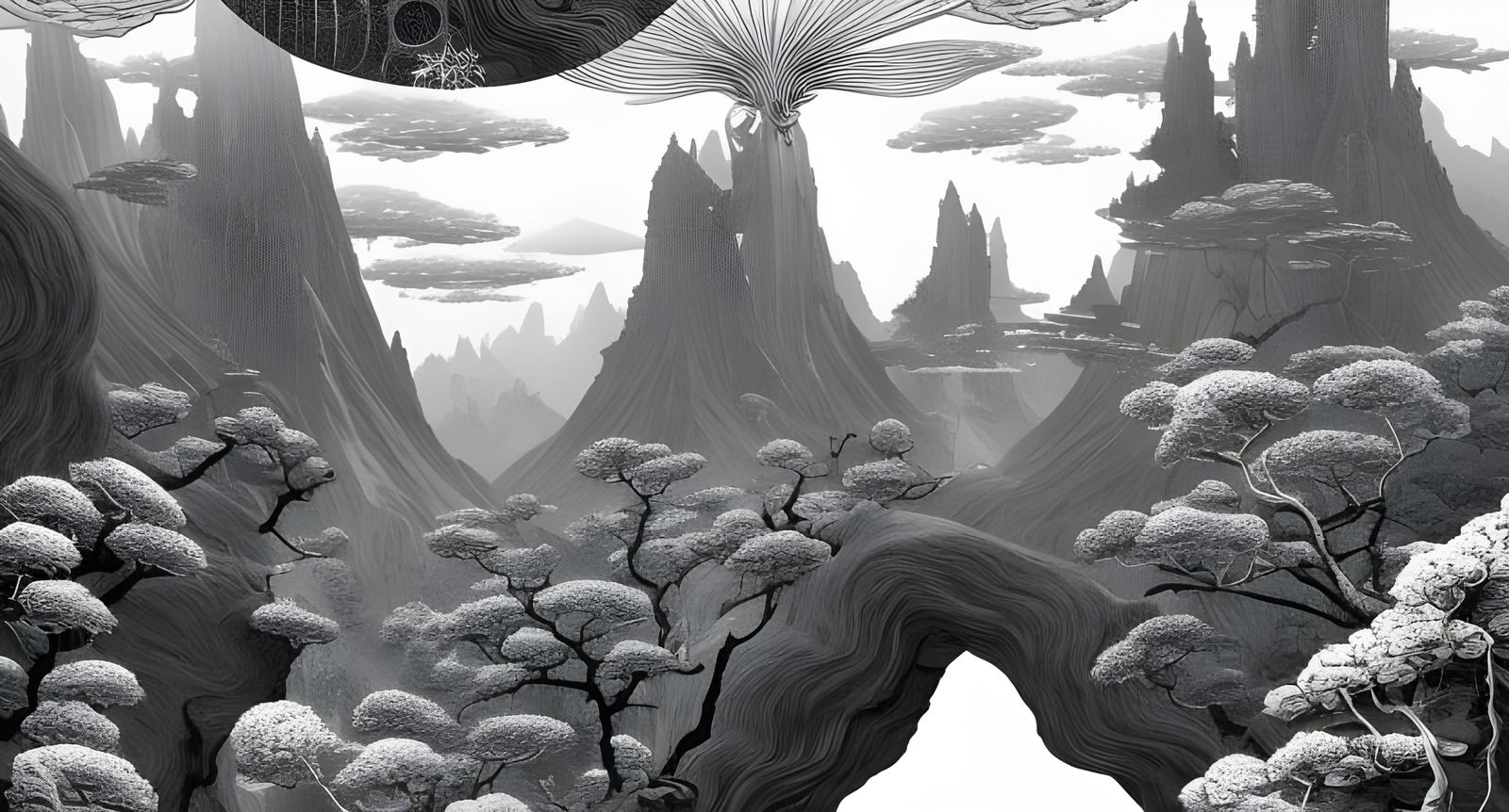 Detailed Canyon Landscape Artwork