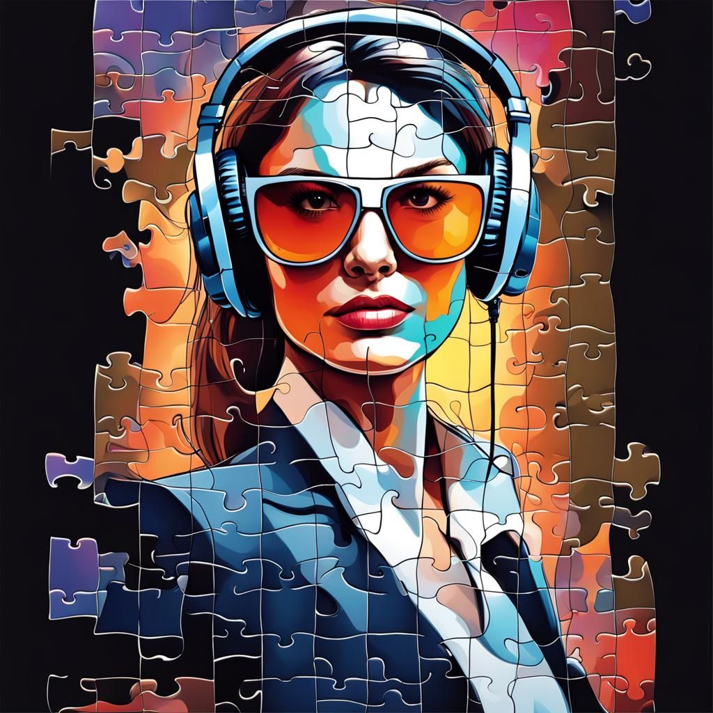 Powerful Businesswoman Puzzle with Missing Piece