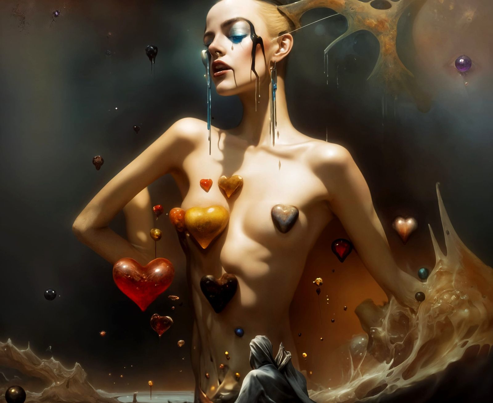 Surreal Spacetime Ripples in a Digital Art Style