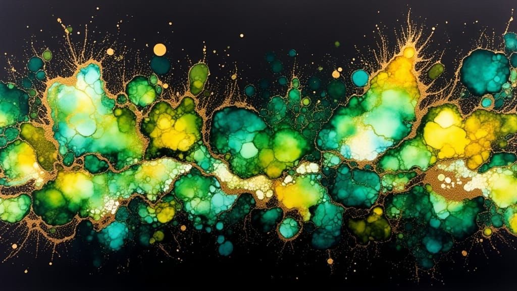 Alcohol Ink Swirls With Paint Splatter Accents