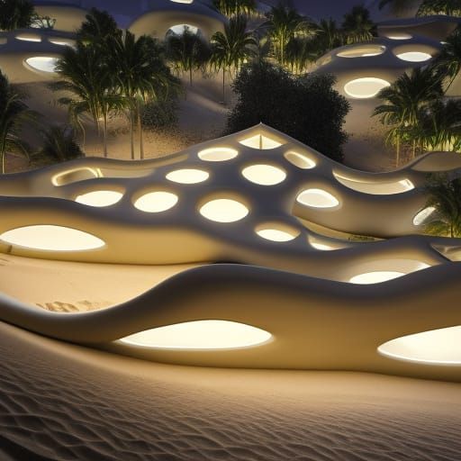 Futuristic Parametric House in Dubai's Dunes