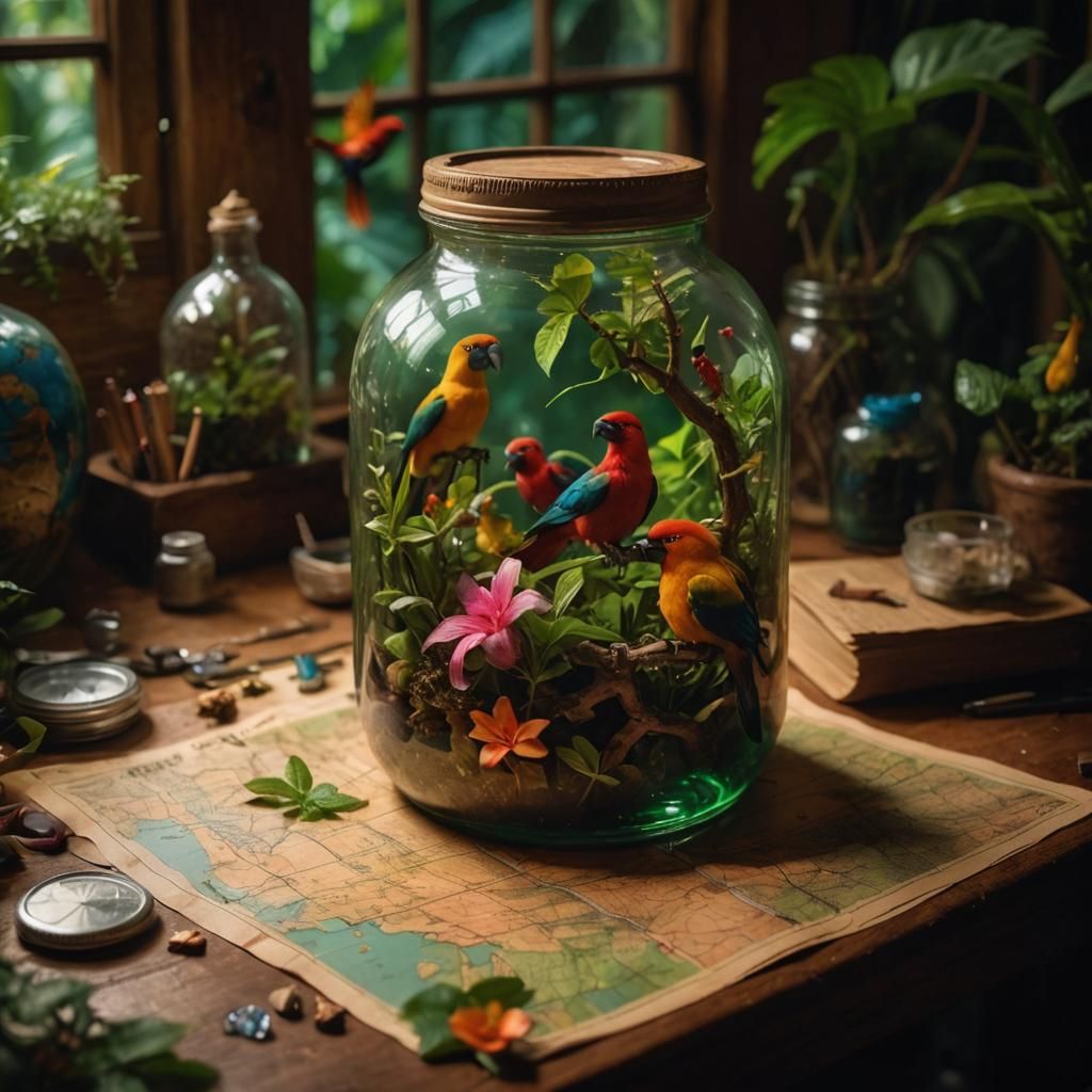 Jungle Still Life in a Jar: Macro Photography